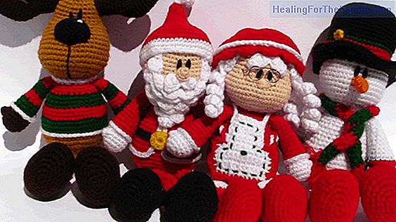Postcard with Santa Claus clothes. Crafts with felt