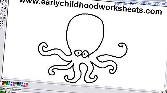 How to make, step by step, a drawing of an octopus