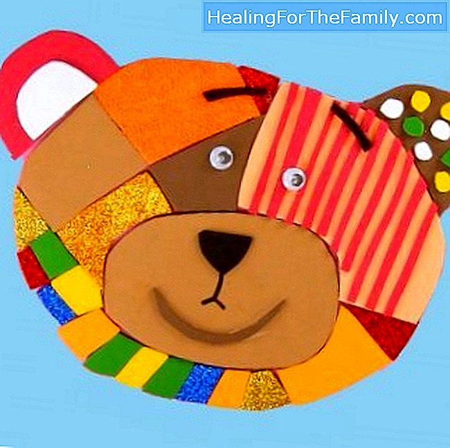 Puzzle of Traposo Bear. Crafts of homemade toys