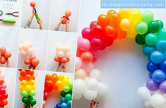 Osterhase mit Luftballons. Basteln für Kinder