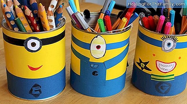 Minions Stifthalter. Kinder-Handwerk für Kinder