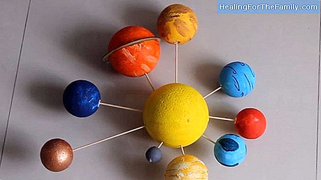 Sonnensystem mit Pappmaché. Basteln für Kinder