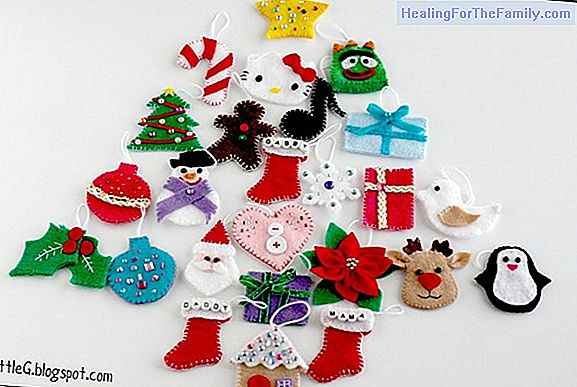Christmas tree ornament. Crafts with felt