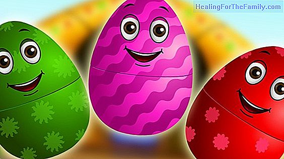 Easter eggs with surprise. Children's crafts with wool