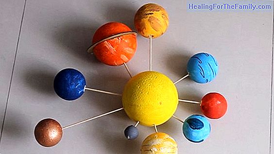 How to make the Solar System with porexpan balls. Crafts for children
