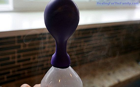 Inflate balloon with half a bottle. Science for children