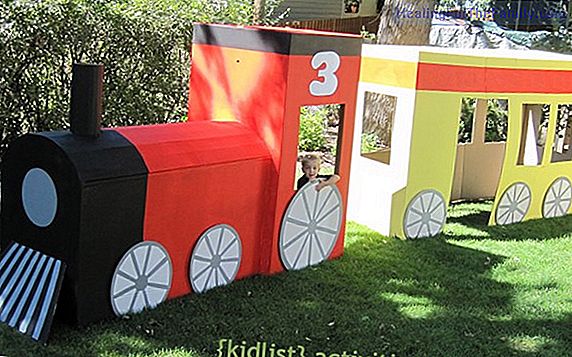 Robot costume with cardboard boxes, children's craft