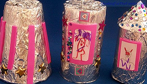 Cardboard rocket. Children's recycling craft