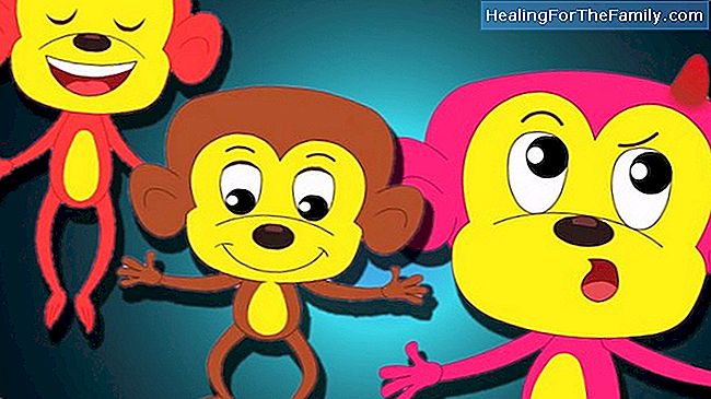 Cinq petits singes. Chansons pour enfants anglais
