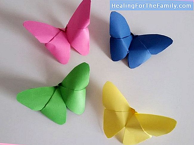Crea una farfalla origami. Mestieri per i bambini