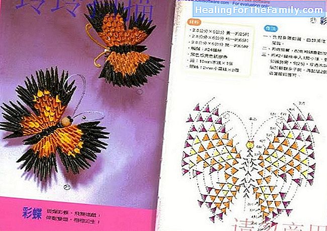 Origami vlinders. Ambachten met papier