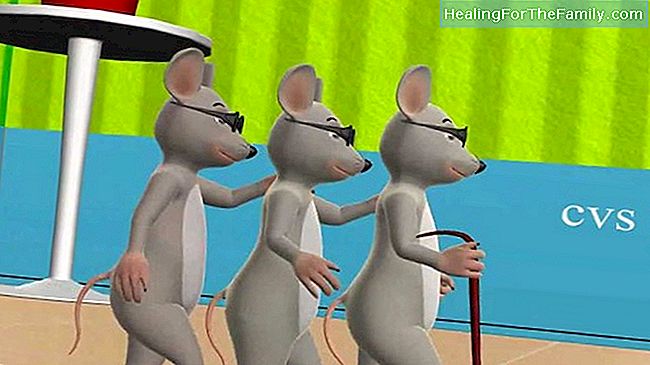 Tre blinde mus. Song for å lære engelsk med barna