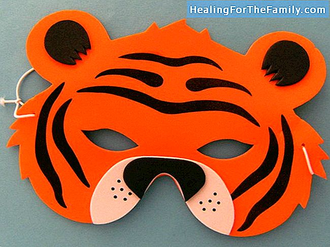 Tiger maske. Håndverk Carnival