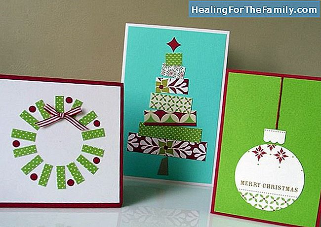 Cartões postais e decorações de natal com feltro