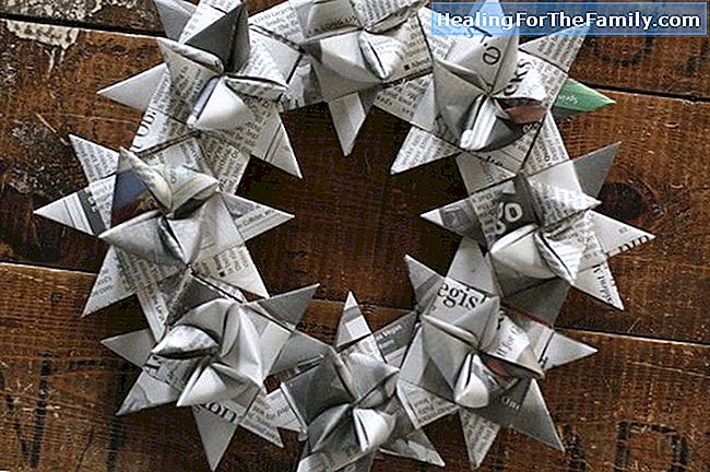 Guirlanda Origami. Ornamentos artesanato