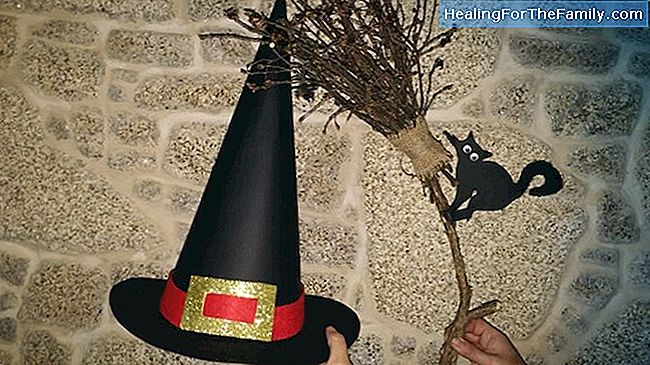 Chapéu de bruxa. Artesanato com cartão