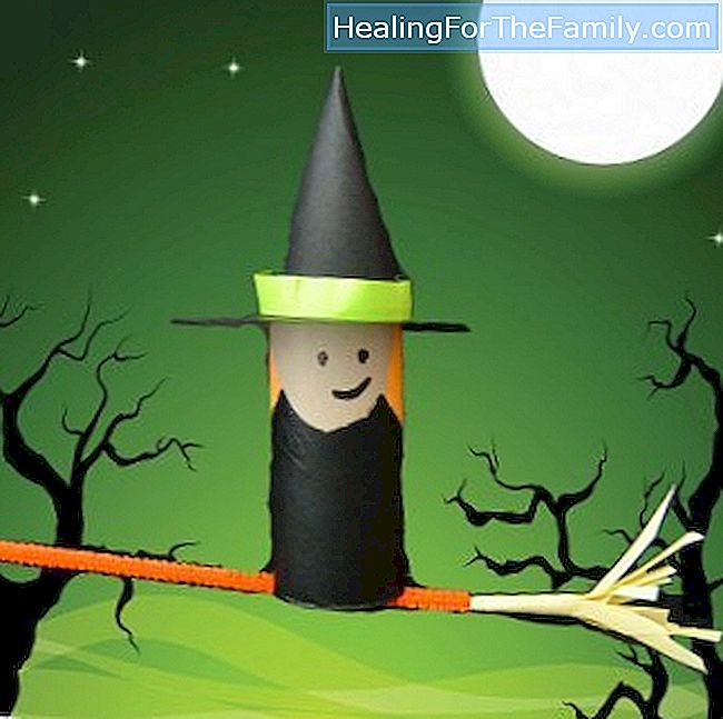 Halloween heks. Barn håndverk for barn