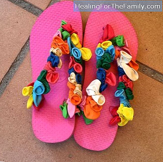 Flip-flops havaianos. Artesanato com balões para crianças