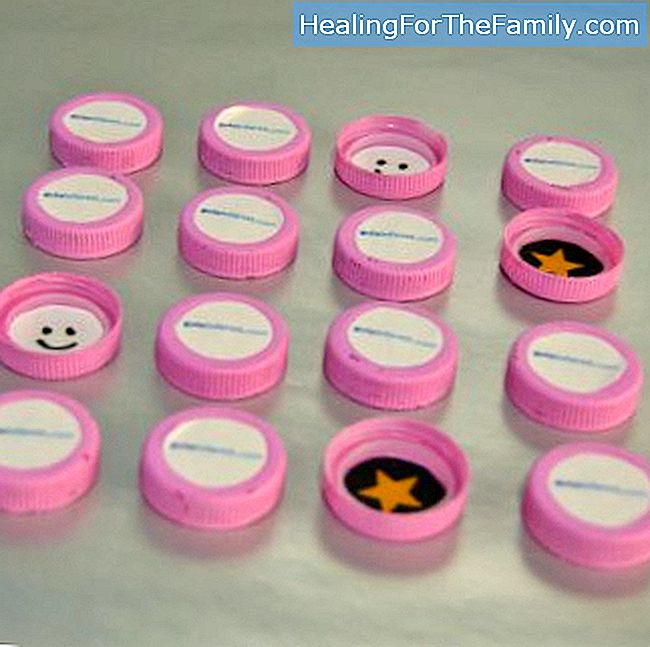Memory Game met plastic doppen voor kinderen
