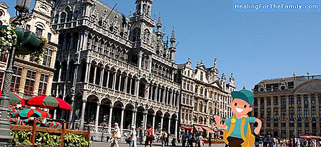 Denkmäler Kinder auf einer Reise nach Brüssel